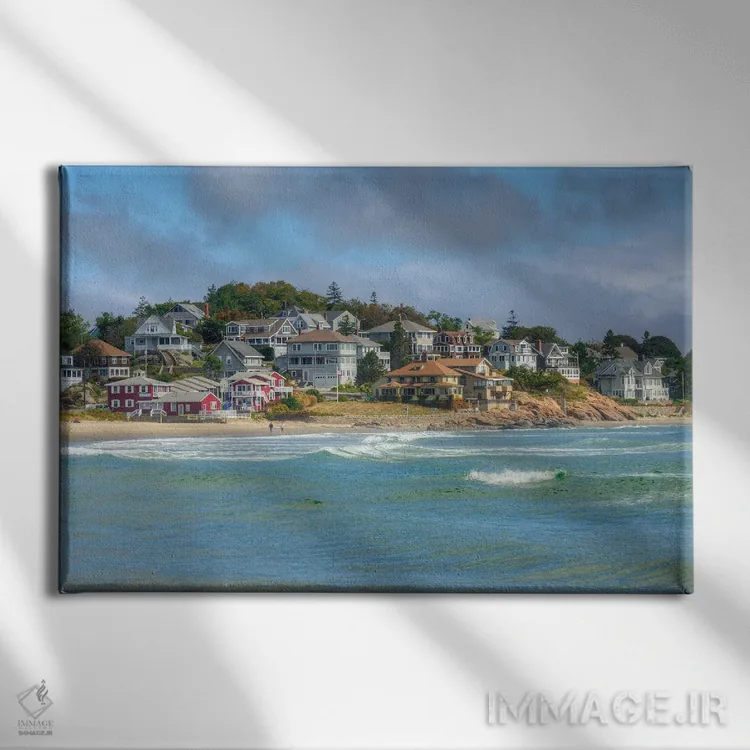 تابلو ساحل نیو انگلند (آمریکا) اثر دیوید گارباورر - نمای روبهرو روی دیوار