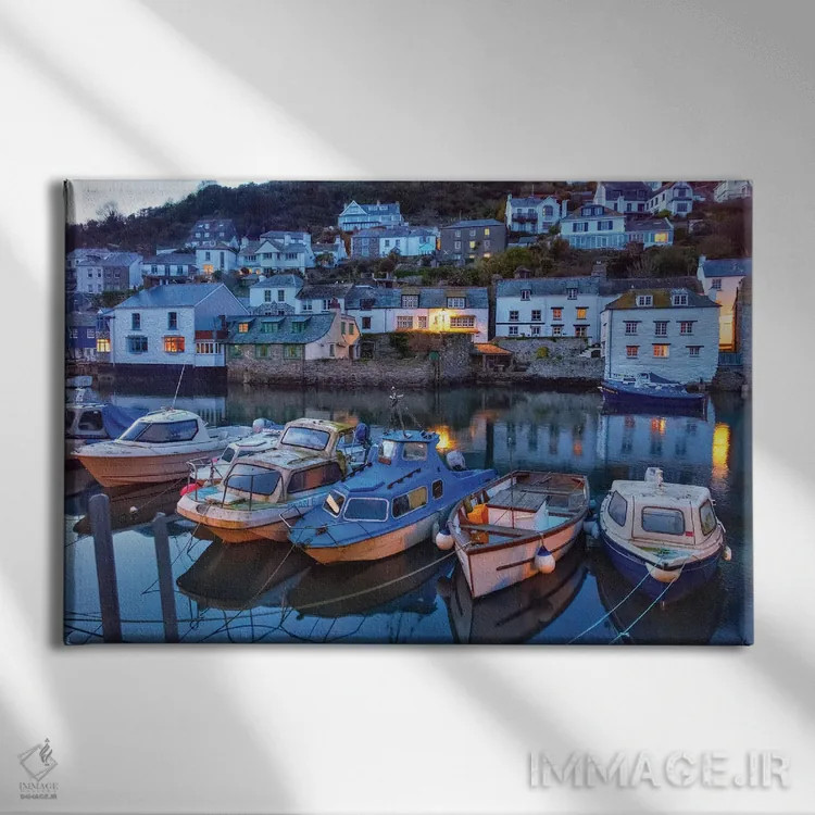 تابلو قایقهای پولپرو (انگلستان) اثر دیوید گارباورر - نمای روبهرو روی دیوار