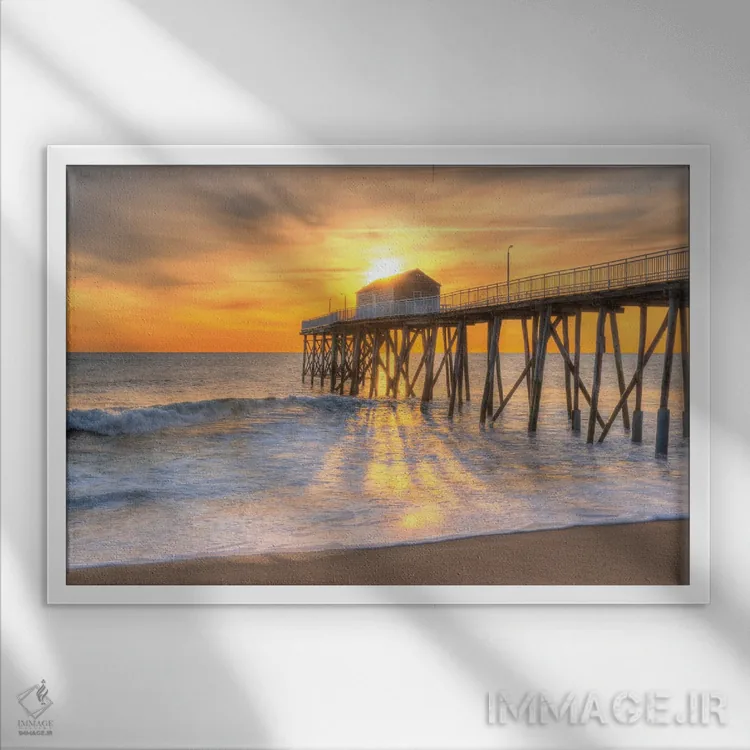 تابلو صبح کامل اثر دیوید گارباورر - نمای قابدار سفید