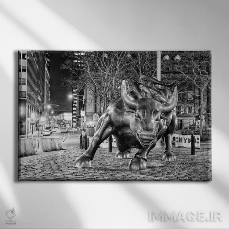 تابلو گاو نر عصبانی ۲ اثر دیوید گارباورر - نمای روبهرو روی دیوار