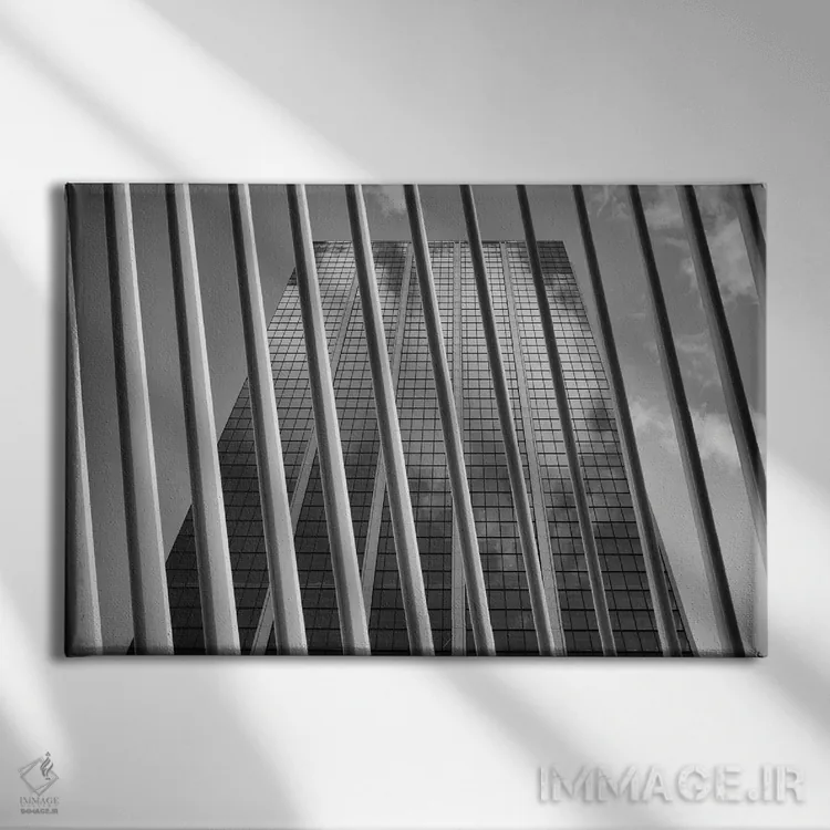تابلو خطدار یا راهراه اثر دیوید گارباورر - نمای روبهرو روی دیوار
