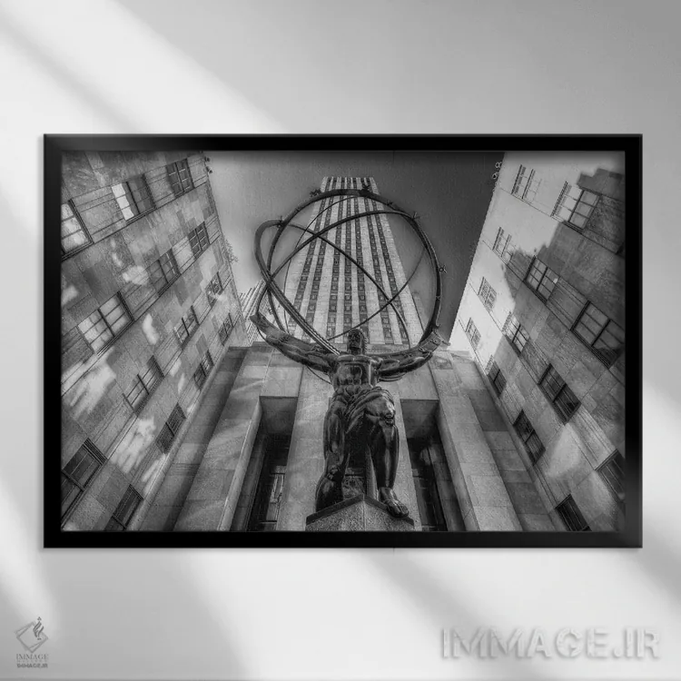 تابلو اطلس اثر دیوید گارباورر - نمای قابدار مشکی