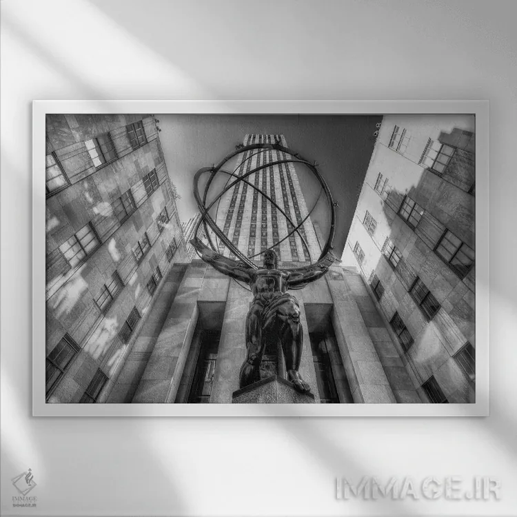 تابلو اطلس اثر دیوید گارباورر - نمای قابدار سفید