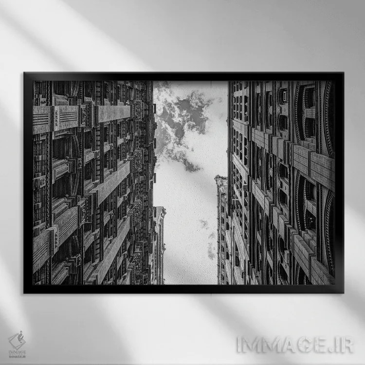تابلو در تنگنا اثر دیوید گارباورر - نمای قابدار مشکی