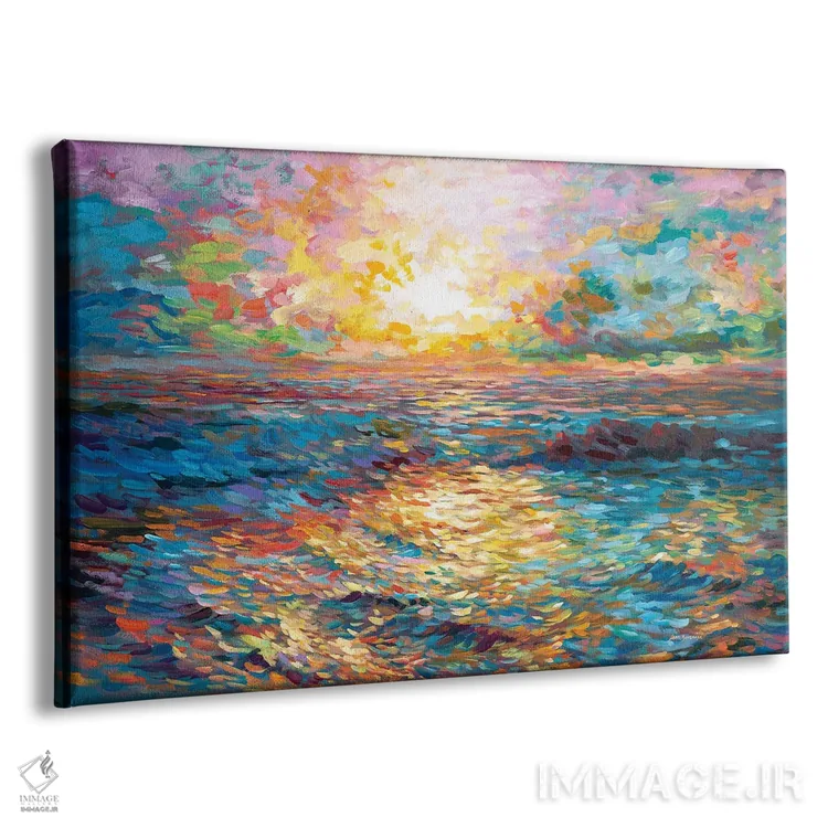 تابلو غروب آفتاب در میکونوس اثر لئون دوونیس - نمای پرسپکتیو محصول