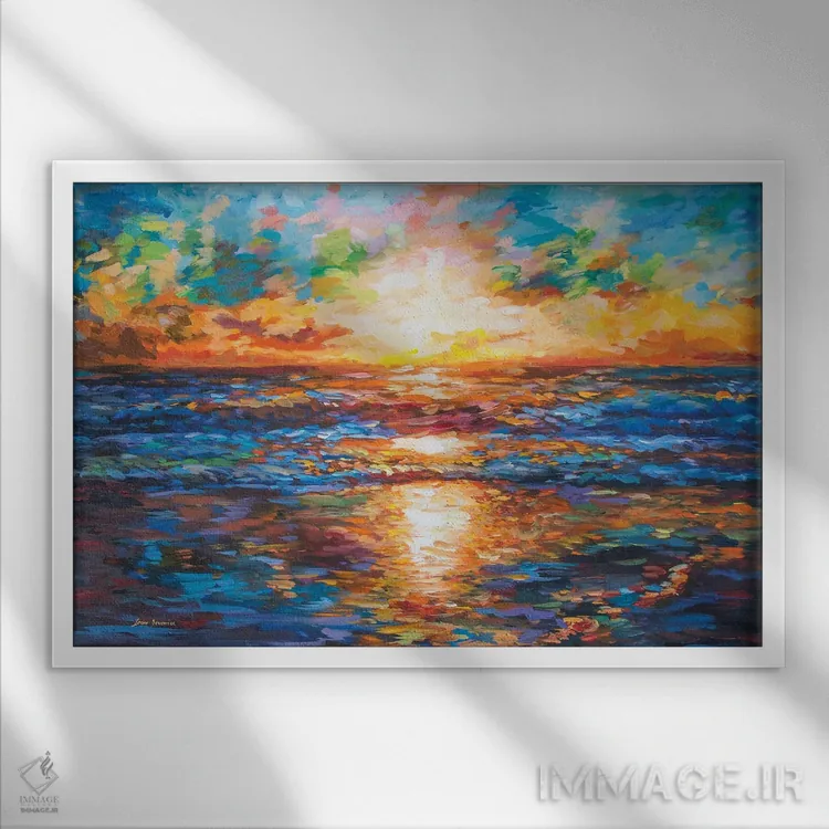 تابلو دریای احساسات اثر لئون دوونیس - نمای قابدار سفید