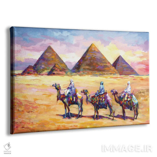 تابلو اهرام جیزه، مصر اثر لئون دوونیس - نمای پرسپکتیو محصول