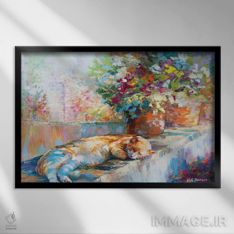 تابلو فلیکس رئیس (نام/لقب) اثر لئون دوونیس - نمای قابدار مشکی