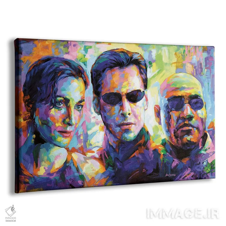 تابلو Trinity & Morpheus,نئو، ترینیتی و مورفئوس (ماتریکس) اثر لئون دوونیس - نمای پرسپکتیو محصول