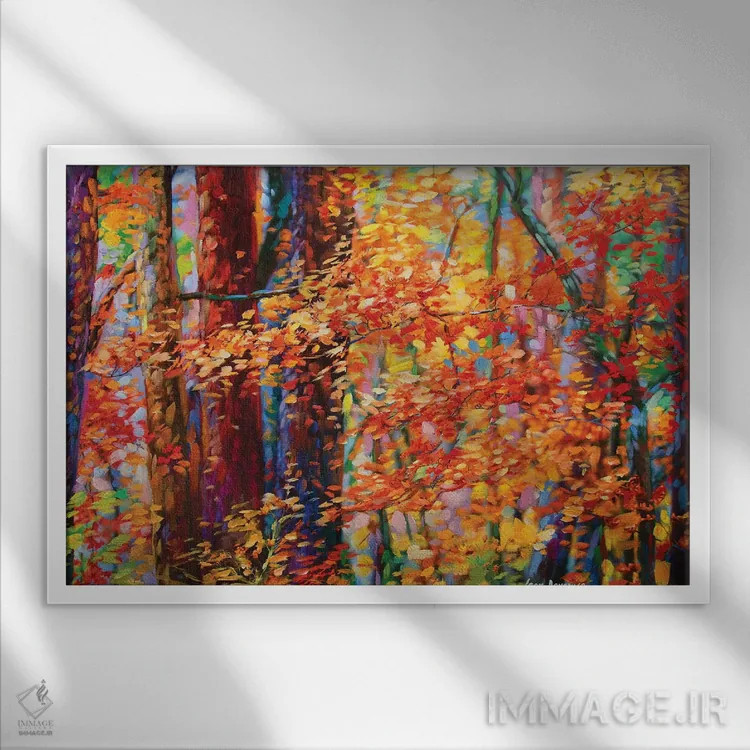 تابلو جنگل دل اثر لئون دوونیس - نمای قابدار سفید