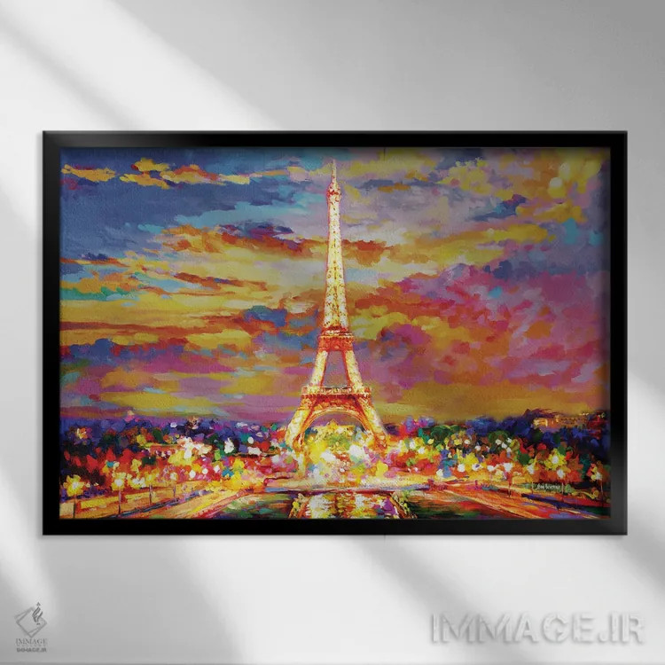 تابلو Paris,برج ایفل، پاریس اثر لئون دوونیس - نمای قابدار مشکی