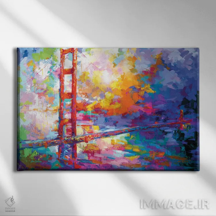 تابلو San Francisco, California II,پل گلدن گیت، سان فرانسیسکو، کالیفرنیا ۲ اثر لئون دوونیس - نمای روبهرو روی دیوار