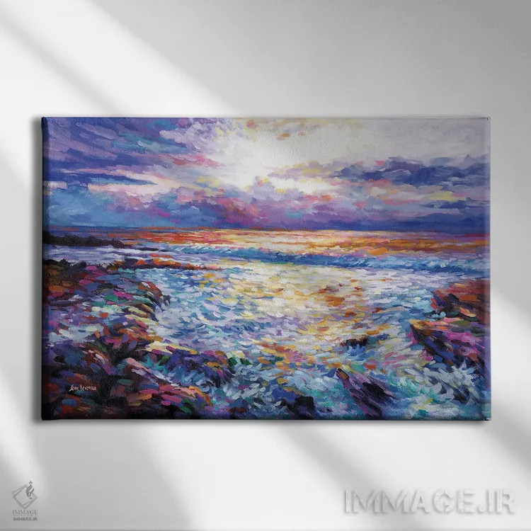 تابلو تأمل در کنار دریا اثر لئون دوونیس - نمای روبهرو روی دیوار
