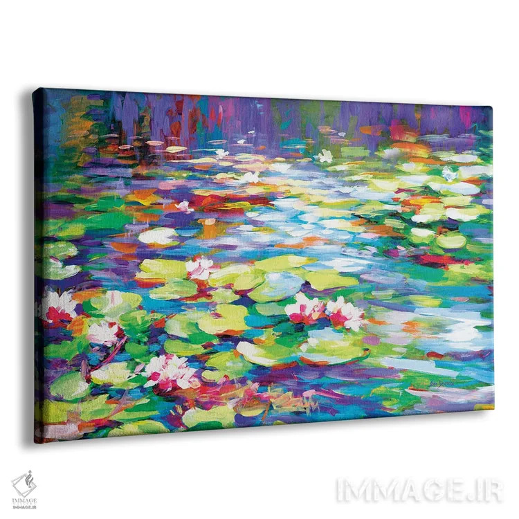 تابلو نیلوفرهای آبی اثر لئون دوونیس - نمای پرسپکتیو محصول