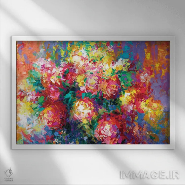 تابلو وعده عشق ۲ اثر لئون دوونیس - نمای قابدار سفید