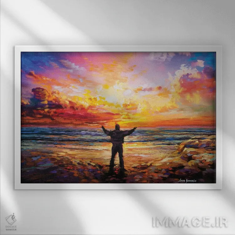 تابلو آزادی (نادرست املایی — آزادی) اثر لئون دوونیس - نمای قابدار سفید