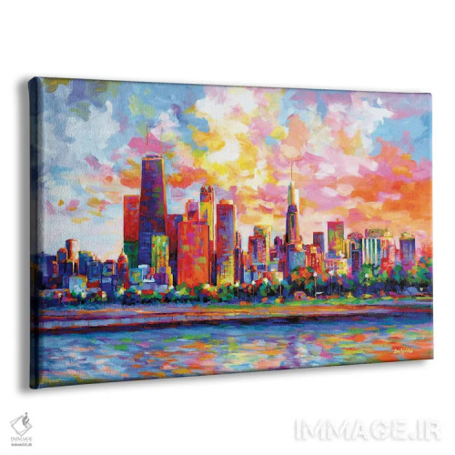 تابلو افق شهر شیکاگو اثر لئون دوونیس - نمای پرسپکتیو محصول