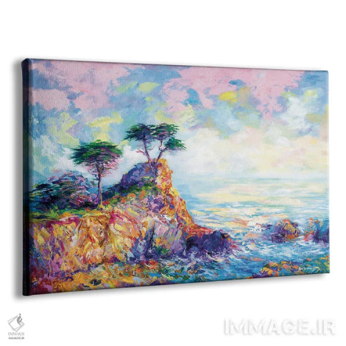 تابلو California II,درخت سرو تنها در پبل بیچ، کالیفرنیا ۲ اثر لئون دوونیس - نمای پرسپکتیو محصول