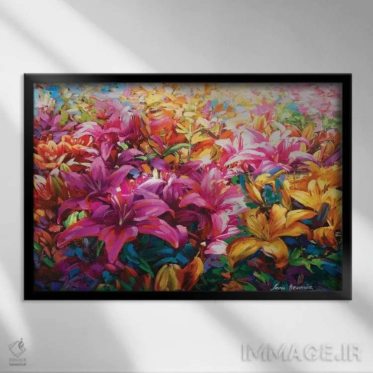 تابلو باغ نور اثر لئون دوونیس - نمای قابدار مشکی