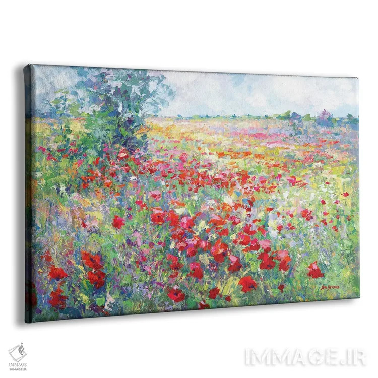 تابلو مزرعه گلهای وحشی توسکانی اثر لئون دوونیس - نمای پرسپکتیو محصول