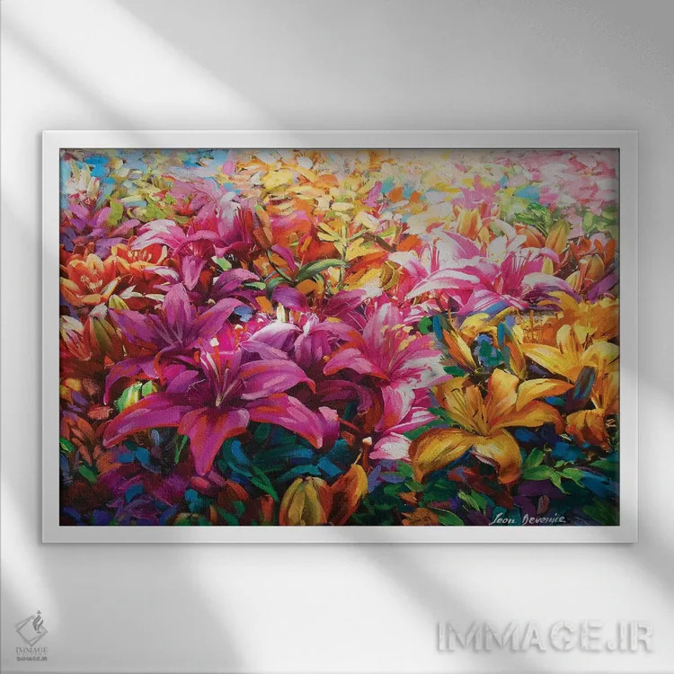 تابلو باغ نور اثر لئون دوونیس - نمای قابدار سفید