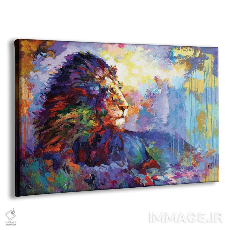 تابلو شیر (حیوان) اثر لئون دوونیس - نمای پرسپکتیو محصول