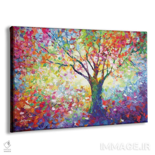 تابلو درخت زندگی رنگارنگ ۲ اثر لئون دوونیس - نمای پرسپکتیو محصول