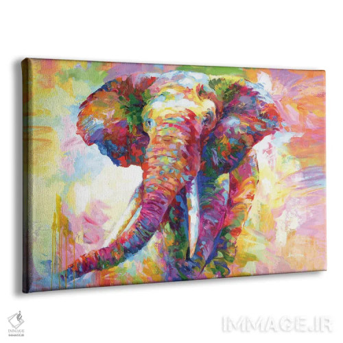 تابلو فیل رنگارنگ اثر لئون دوونیس - نمای پرسپکتیو محصول