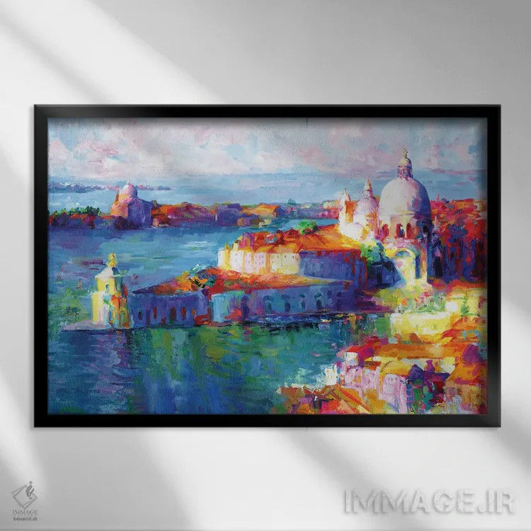 تابلو Italy,ونیز، ایتالیا اثر لئون دوونیس - نمای قابدار مشکی