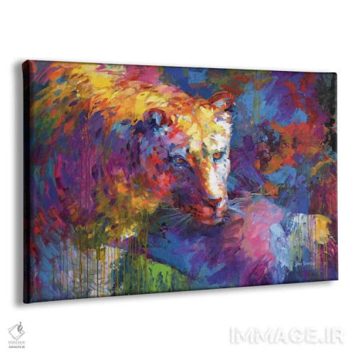 تابلو پلنگ رنگارنگ ۲ اثر لئون دوونیس - نمای پرسپکتیو محصول