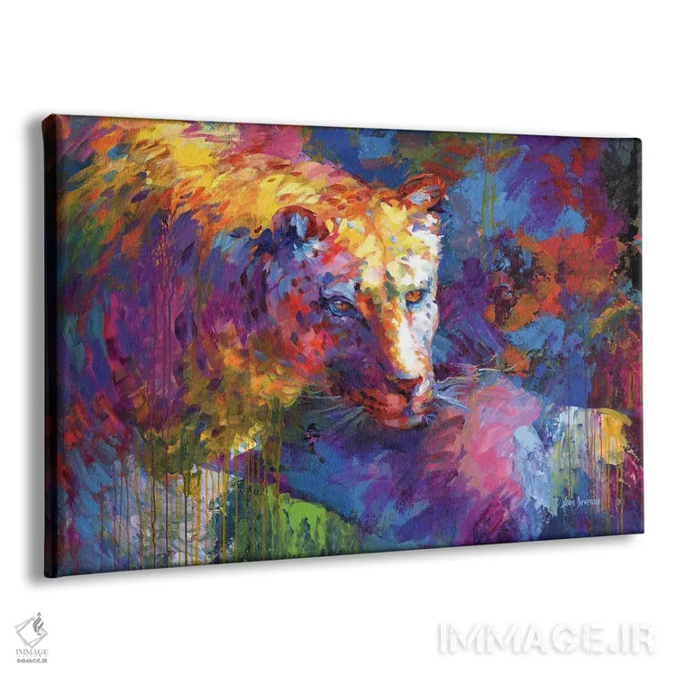 تابلو پلنگ رنگارنگ ۲ اثر لئون دوونیس - نمای پرسپکتیو محصول