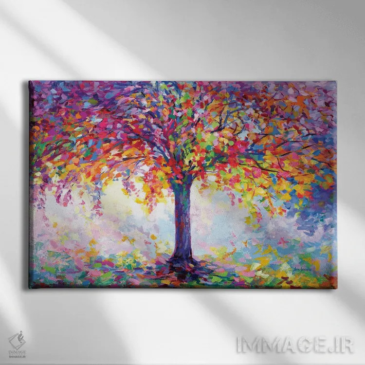 تابلو درخت خوشبختی اثر لئون دوونیس - نمای روبهرو روی دیوار