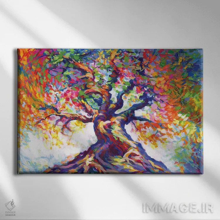 تابلو درخت مقاومت درخشان اثر لئون دوونیس - نمای روبهرو روی دیوار