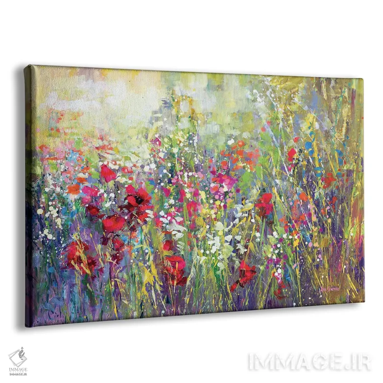 تابلو مزرعه گلهای وحشی توسکانی ۲ اثر لئون دوونیس - نمای پرسپکتیو محصول