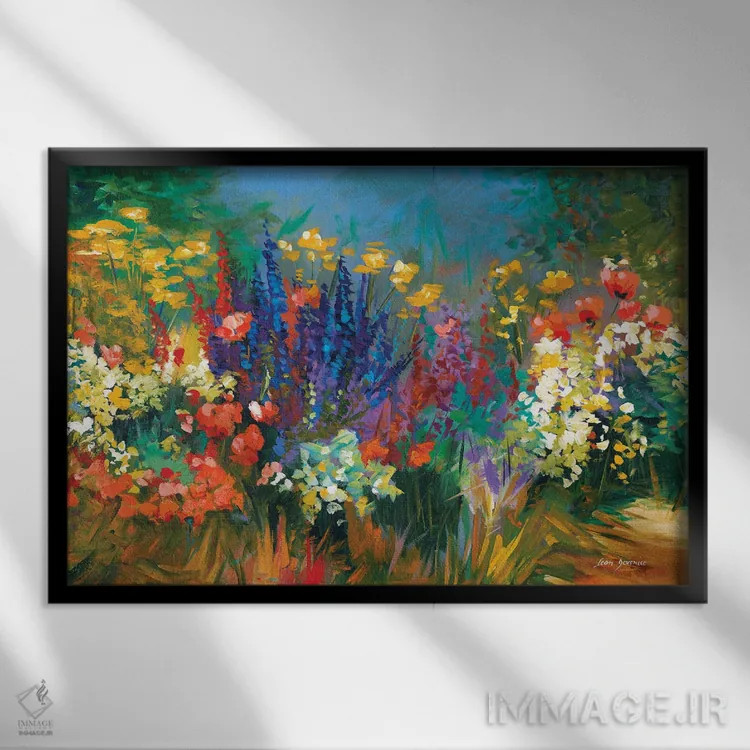 تابلو زبان گلها اثر لئون دوونیس - نمای قابدار مشکی
