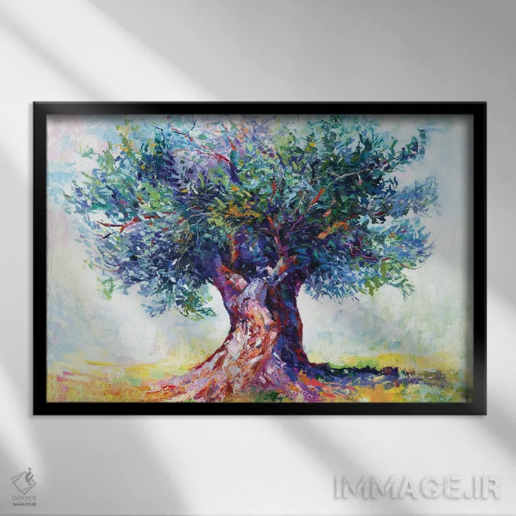 تابلو درخت زیتون اثر لئون دوونیس - نمای قابدار مشکی