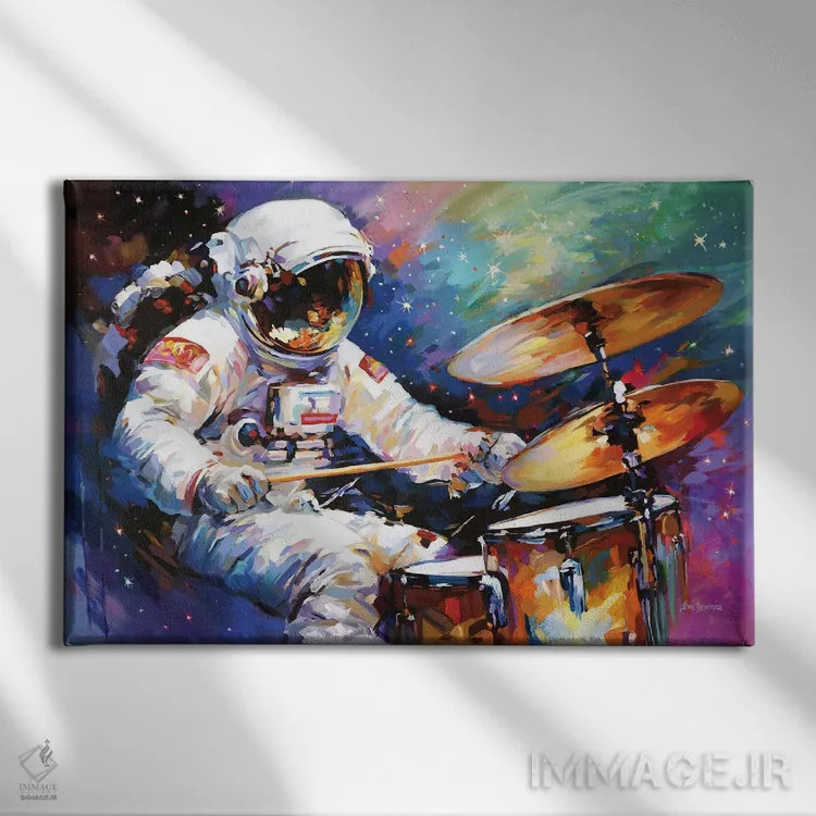 تابلو طبال کیهانی اثر لئون دوونیس - نمای روبهرو روی دیوار