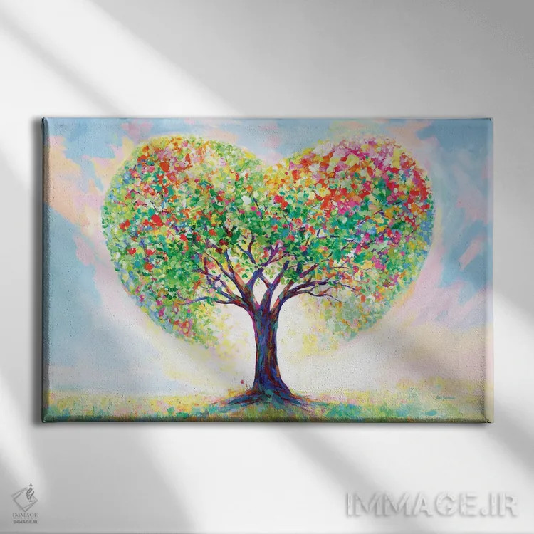 تابلو درخت شکوفای عشق اثر لئون دوونیس - نمای روبهرو روی دیوار