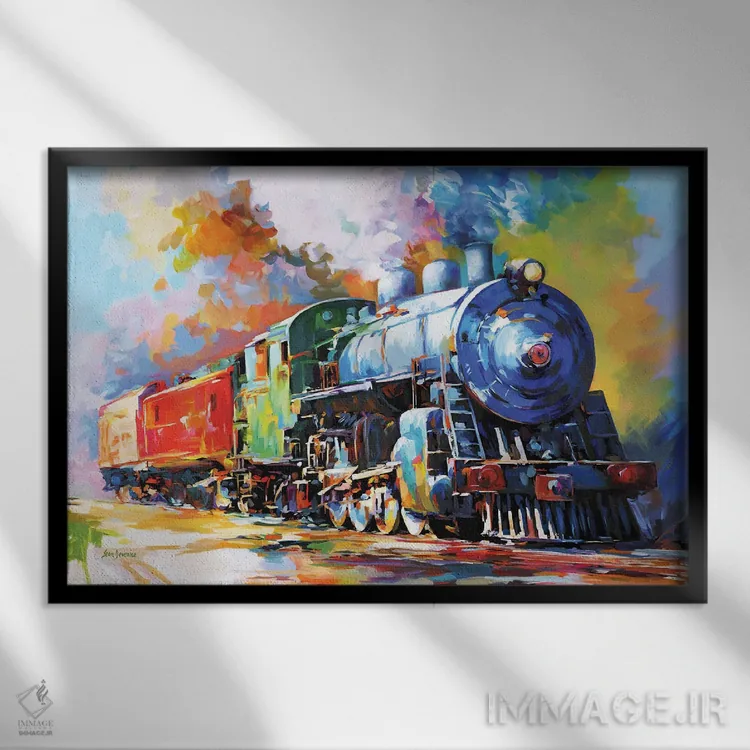 تابلو آخرین قطار اثر لئون دوونیس - نمای قابدار مشکی