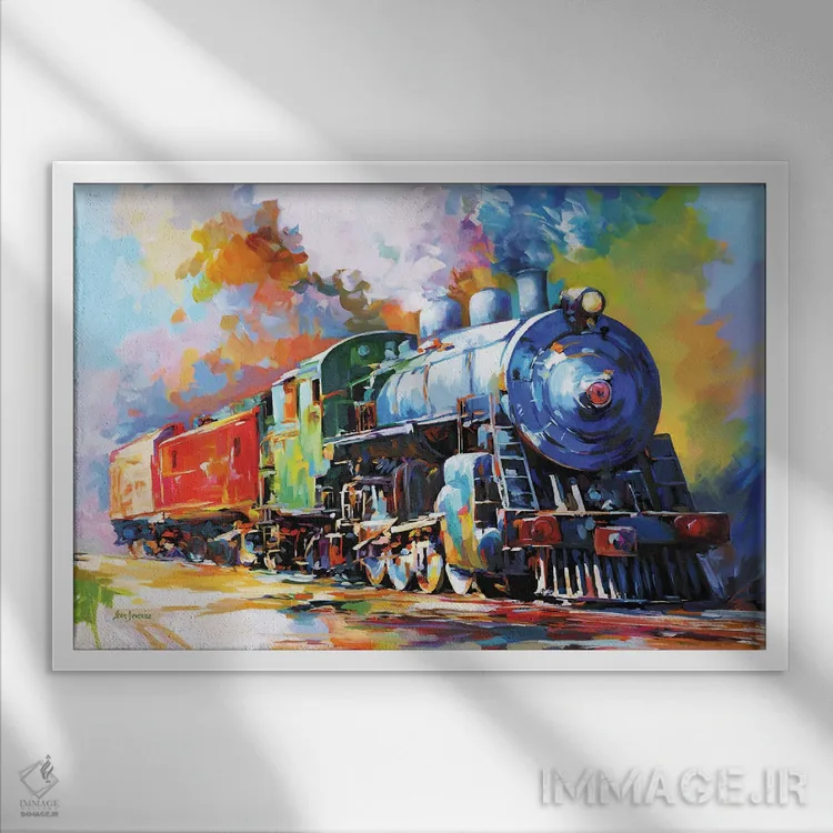 تابلو آخرین قطار اثر لئون دوونیس - نمای قابدار سفید