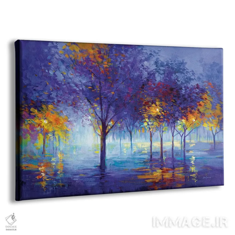 تابلو درختان شبهای رؤیایی اثر لئون دوونیس - نمای پرسپکتیو محصول