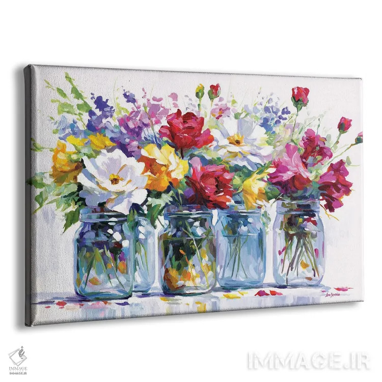 تابلو برداشتهای پرجنبوجوش گلها اثر لئون دوونیس - نمای پرسپکتیو محصول