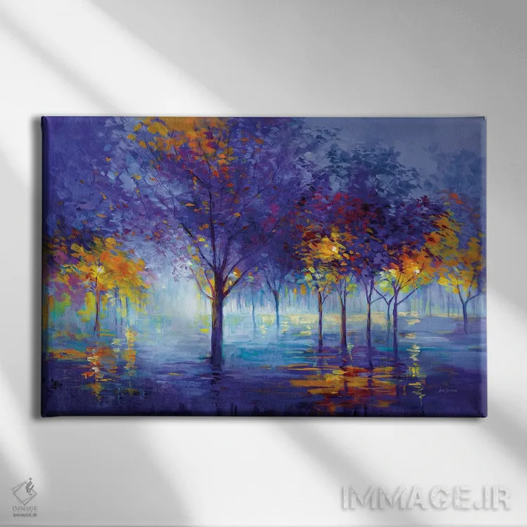 تابلو درختان شبهای رؤیایی اثر لئون دوونیس - نمای روبهرو روی دیوار
