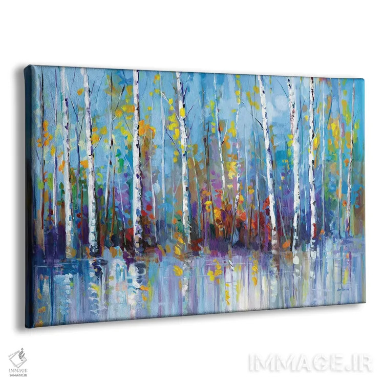 تابلو درختان غان رنگارنگ اثر لئون دوونیس - نمای پرسپکتیو محصول