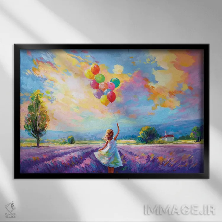 تابلو اشتیاق پرواز اثر لئون دوونیس - نمای قابدار مشکی