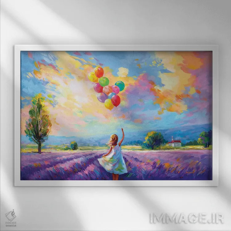 تابلو اشتیاق پرواز اثر لئون دوونیس - نمای قابدار سفید