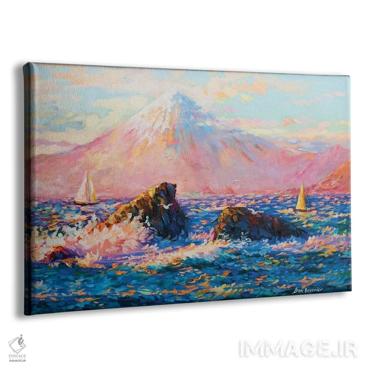 تابلو کوه فوجی اثر لئون دوونیس - نمای پرسپکتیو محصول