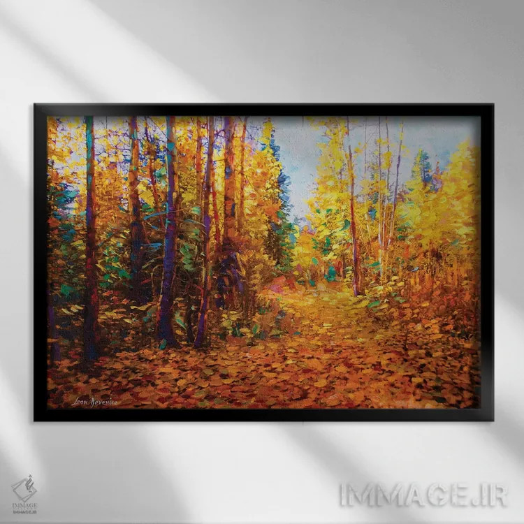 تابلو عشقبازی جنگل اثر لئون دوونیس - نمای قابدار مشکی