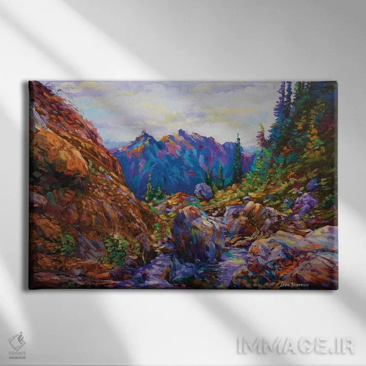 تابلو راز کوه آبی اثر لئون دوونیس - نمای روبهرو روی دیوار