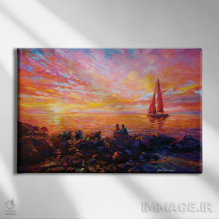 تابلو ملودی غروب اثر لئون دوونیس - نمای روبهرو روی دیوار